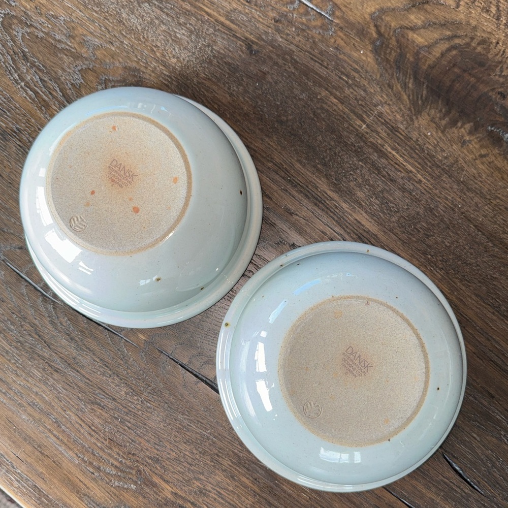 Vintage Dansk BLT Blue Stripe Stoneware Bowls – Set of 2 – Japan/Niels Refsgaard - Picture 2 of 10